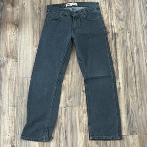 Levi's Dark Blue Gray Straight Jeans